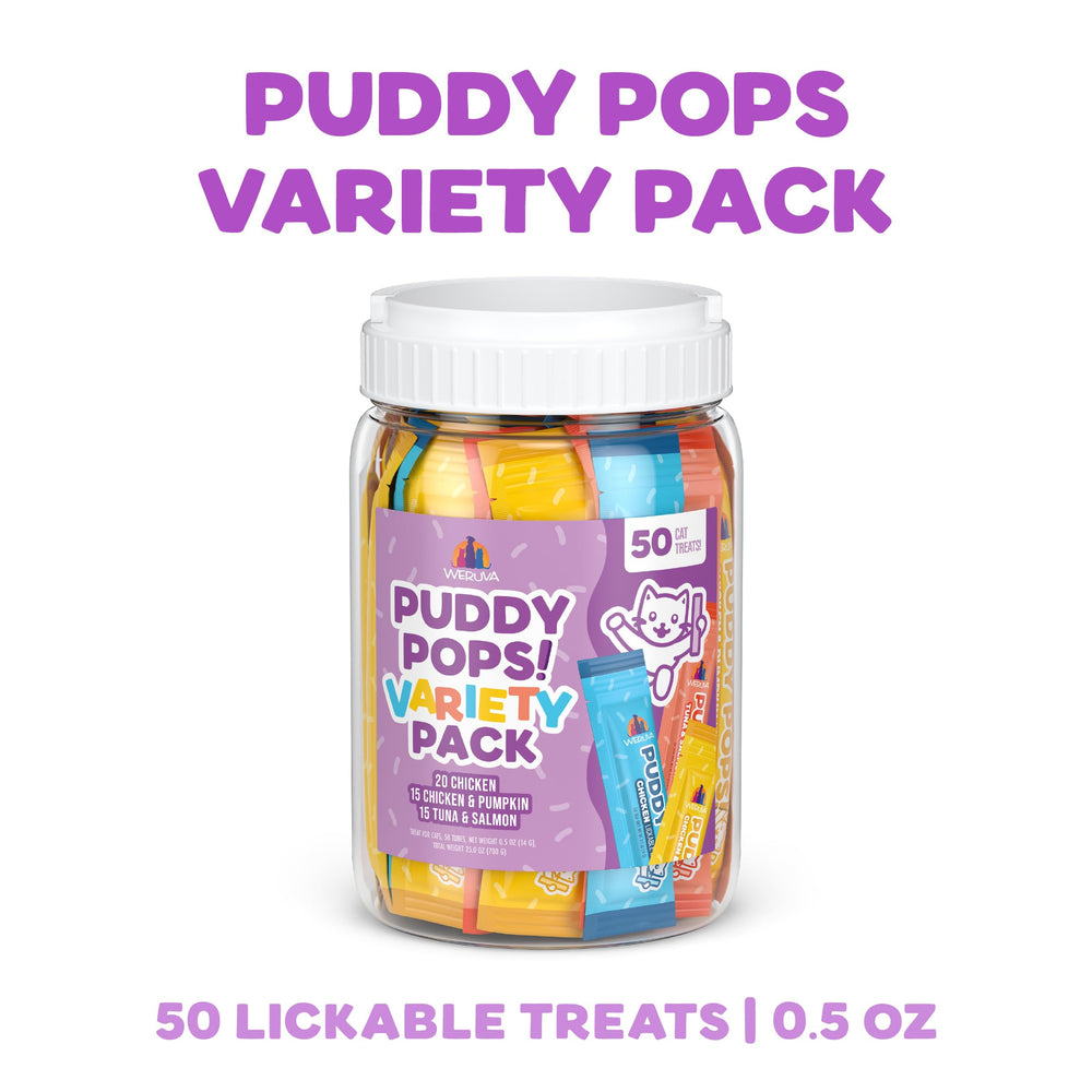 Puddy Pops, textura sedosa para lamido, snack diario.
