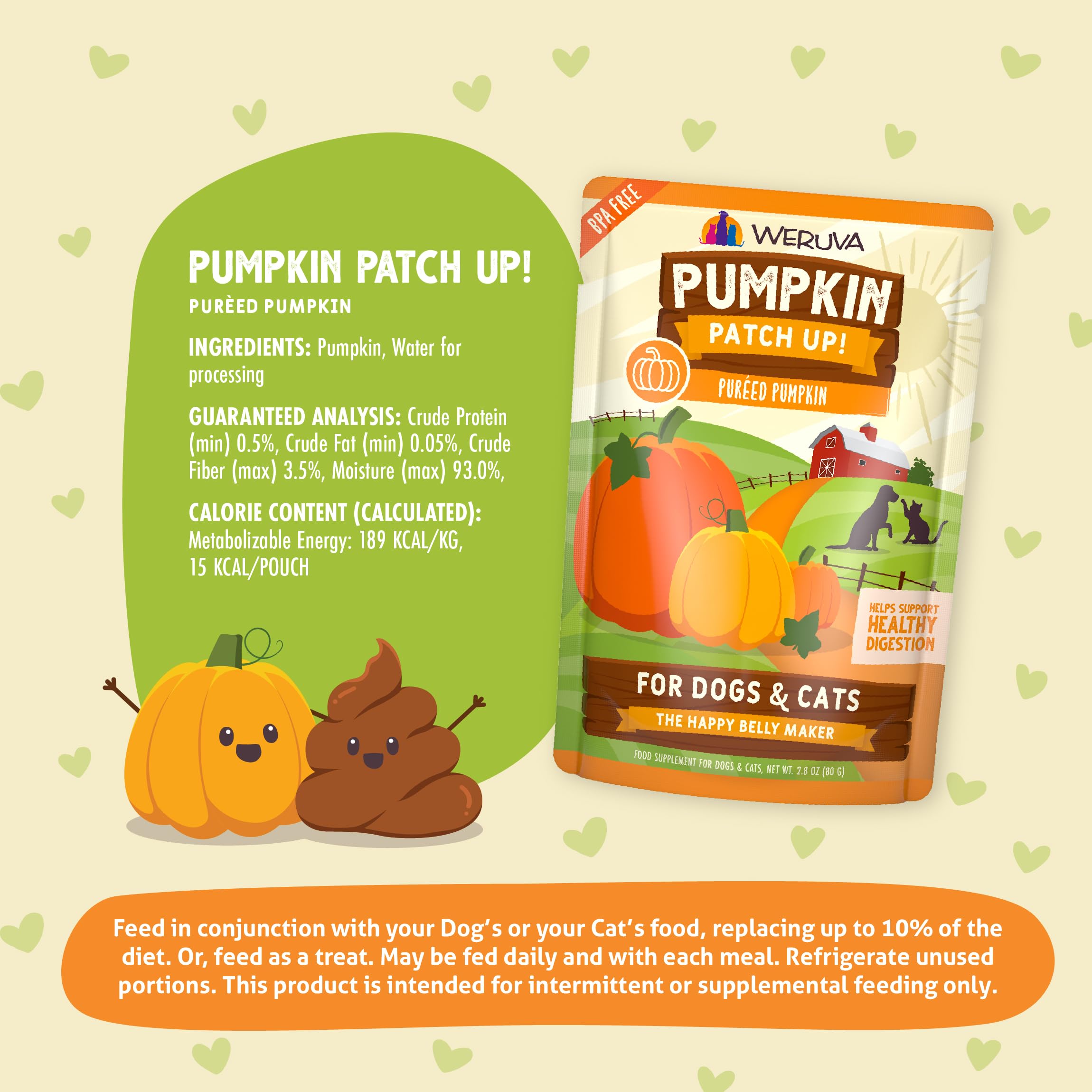 Weruva Pumpkin Patch Up, sin colorantes ni conservantes artificiales.