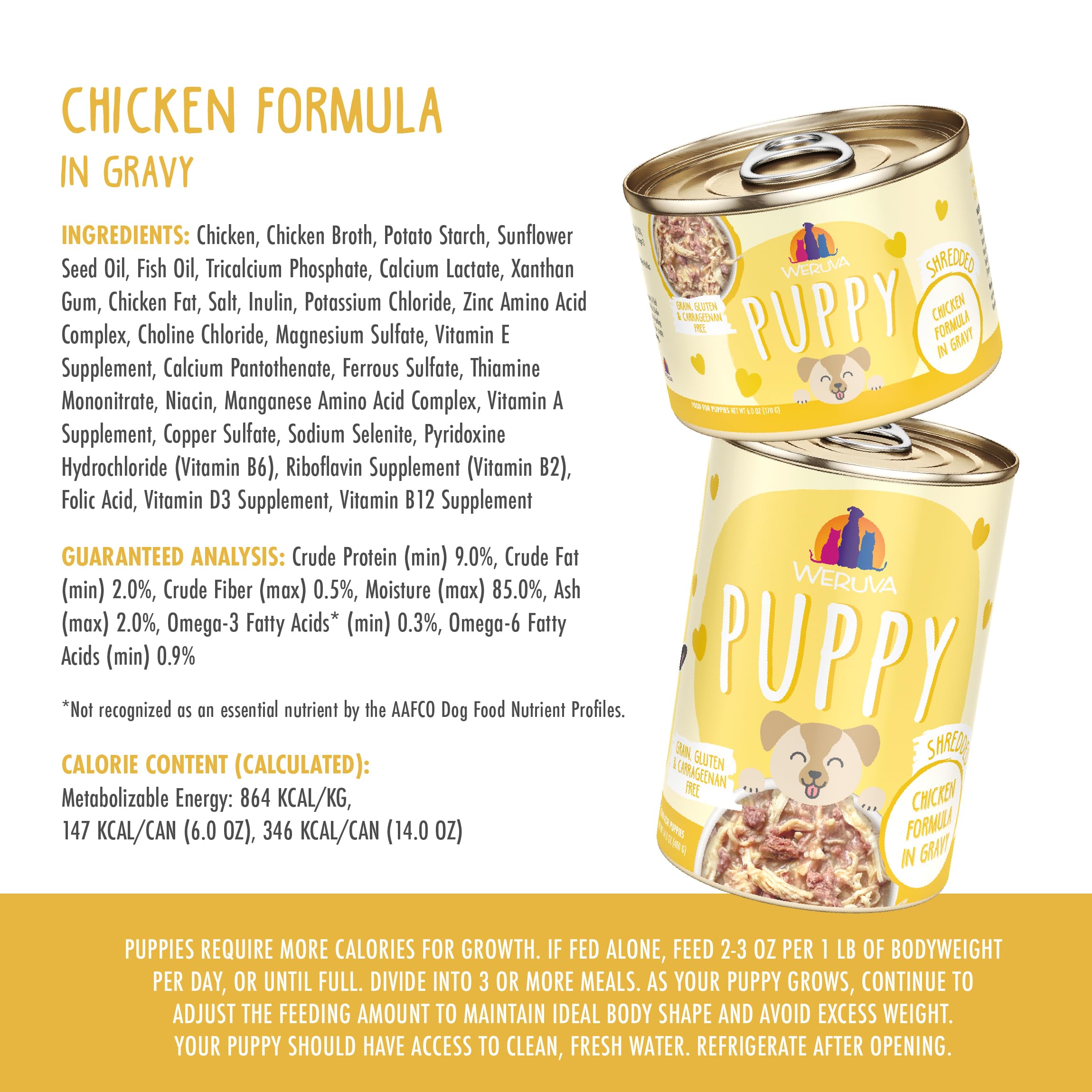 Weruva Puppy, ingredientes de alta calidad para cachorros felices.
