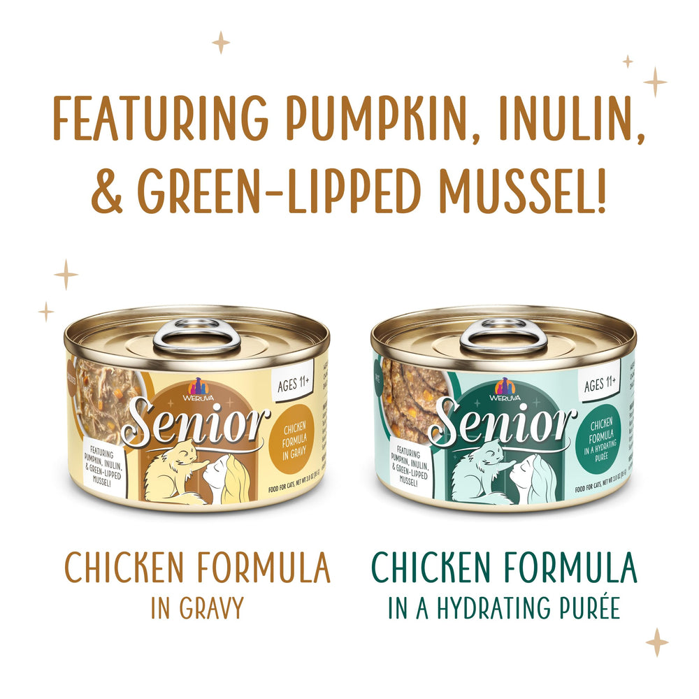 Weruva Senior Cat Food Variedad Salmón, fuente de proteína de alta calidad.