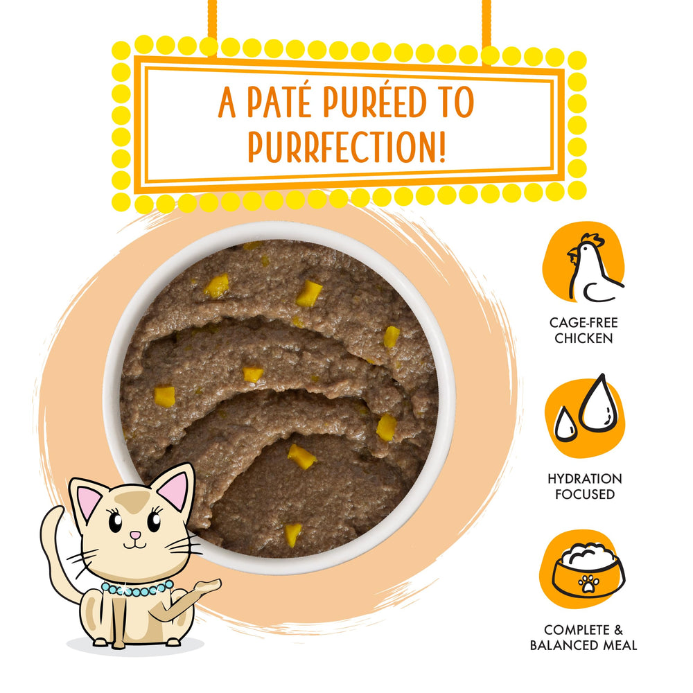 Etiqueta Weruva sin cereales, gluten ni carragenina para gatos