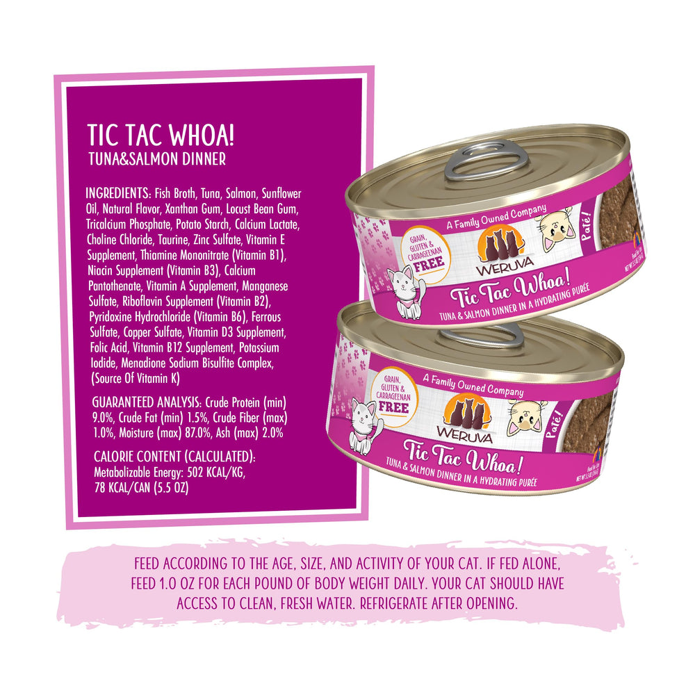 Weruva Tic Tac Whoa, sin gluten ni carragenina, opción natural.