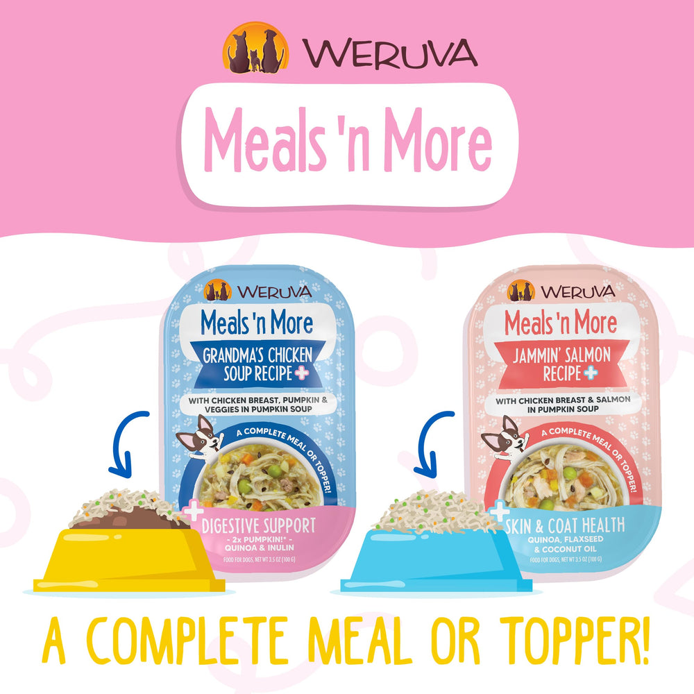 Weruva Wok The Dog Plus Digestive Support, sin granos, gluten y carragenina para perros.