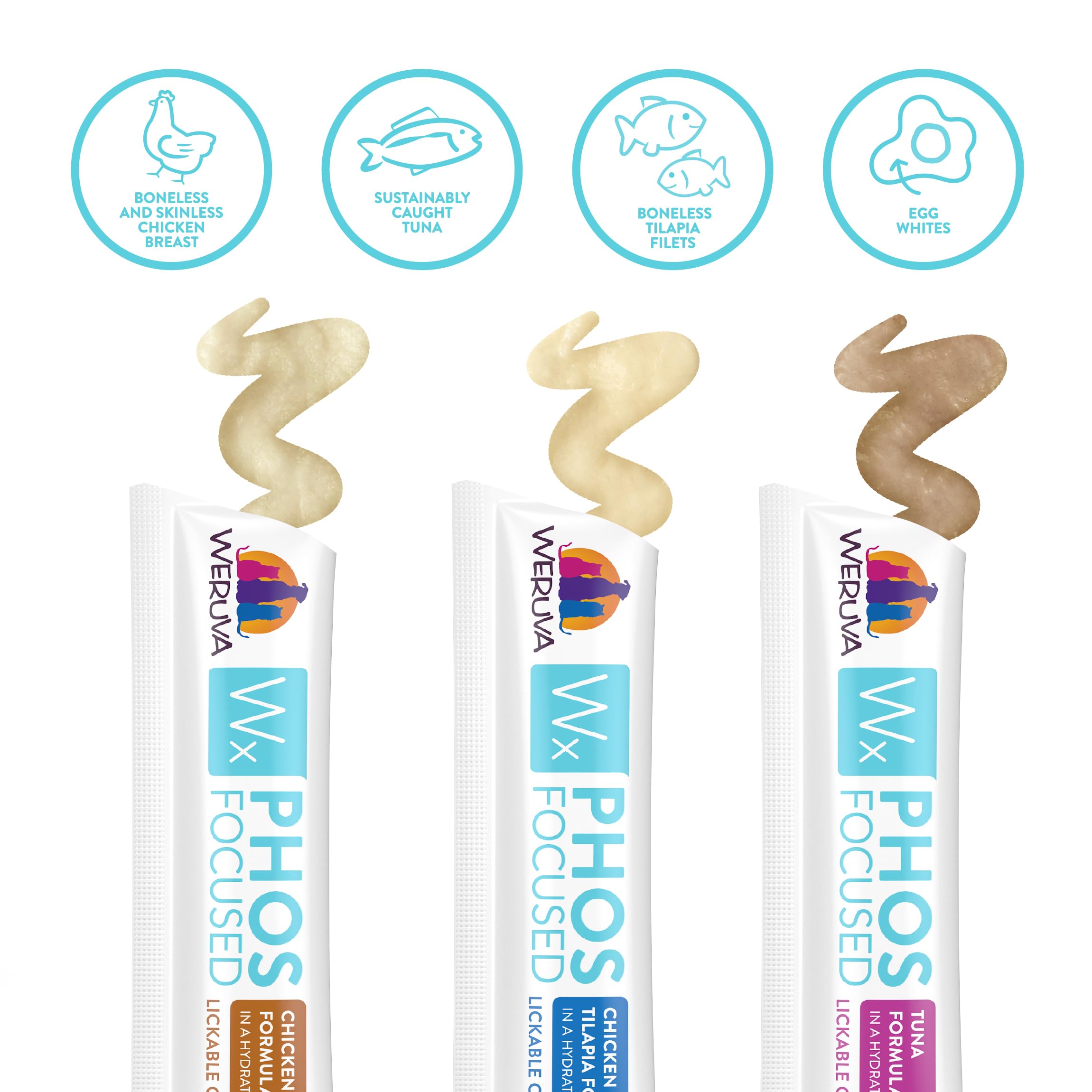 Proteínas de alta calidad en Weruva Wx Phos Focused para gatos