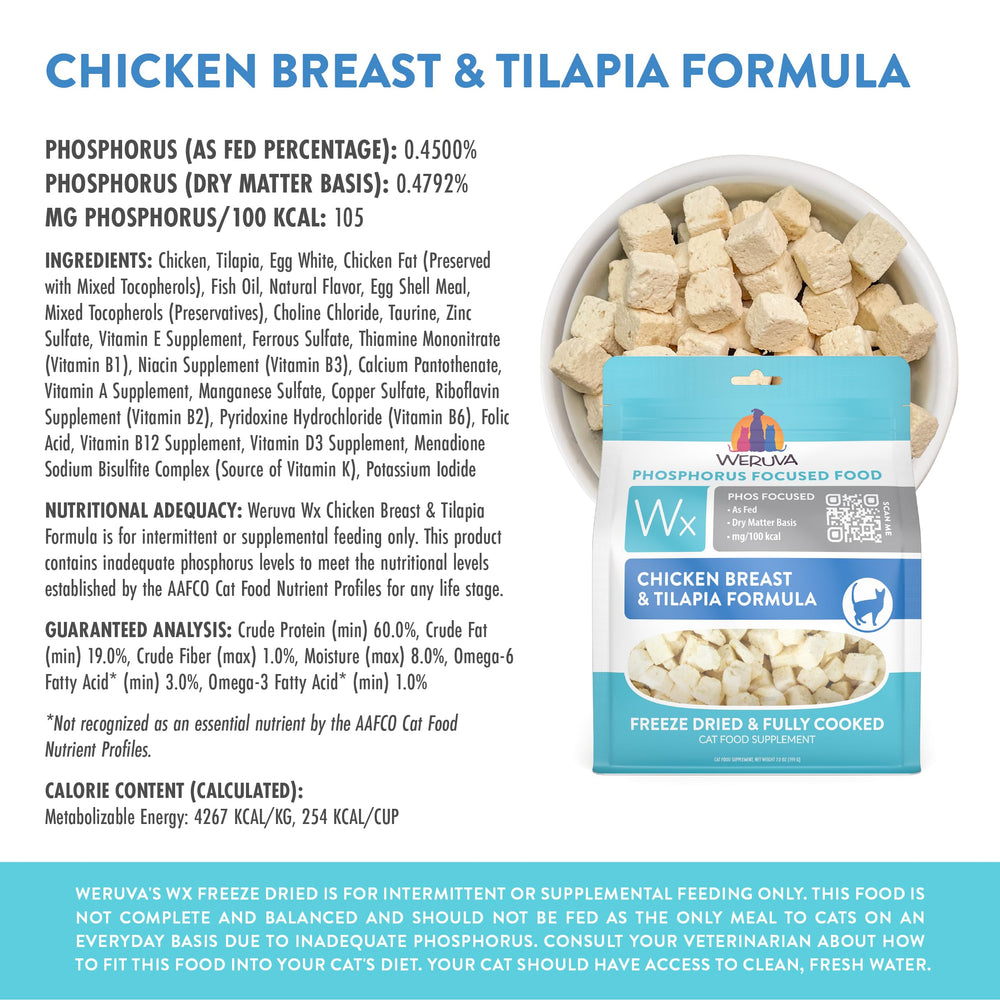 Tilapia y clara de huevo aportando nutrientes naturales en Weruva