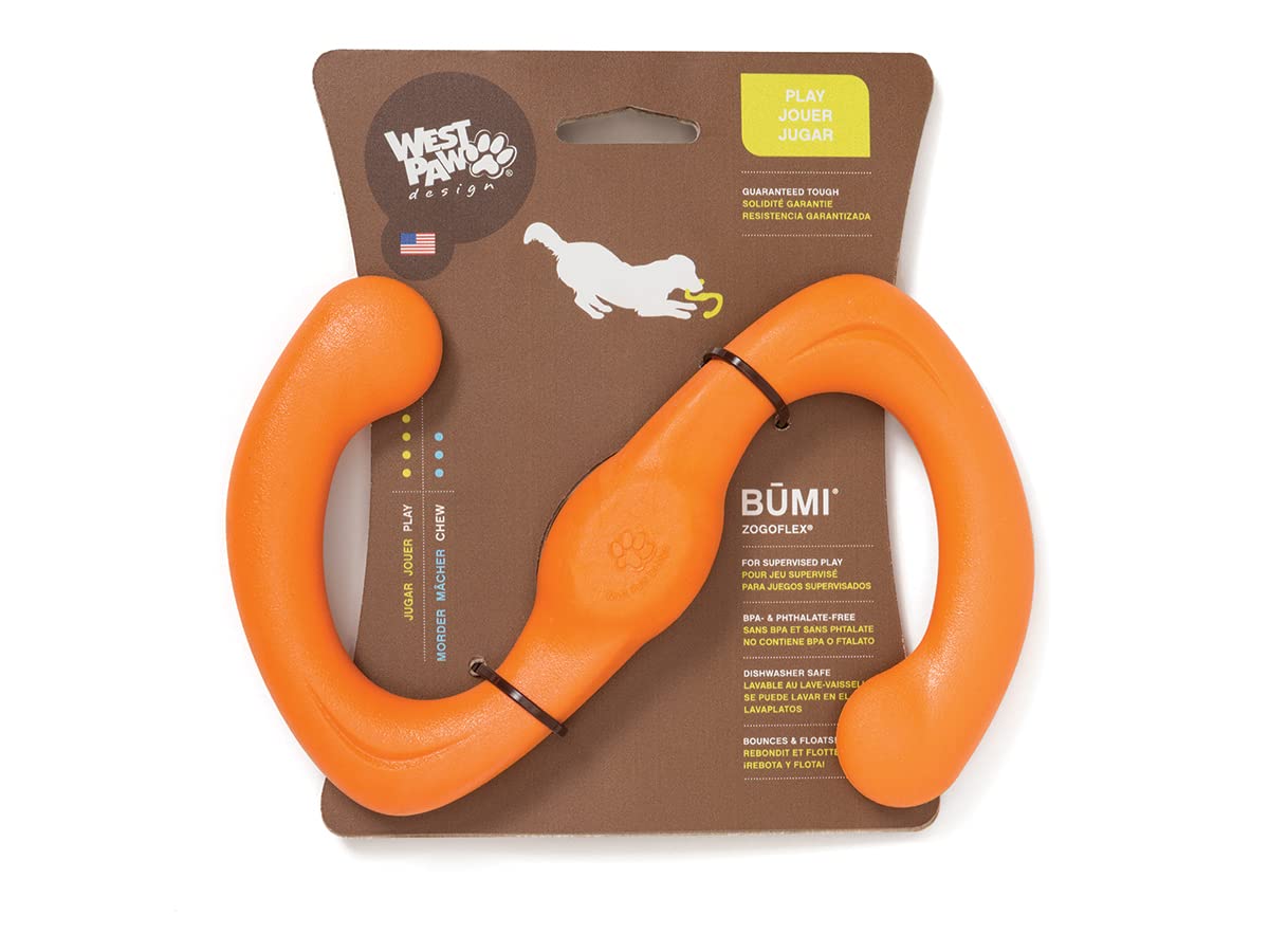 Juguete WEST PAW Bumi tipo tira en forma de S para jugar y recoger.