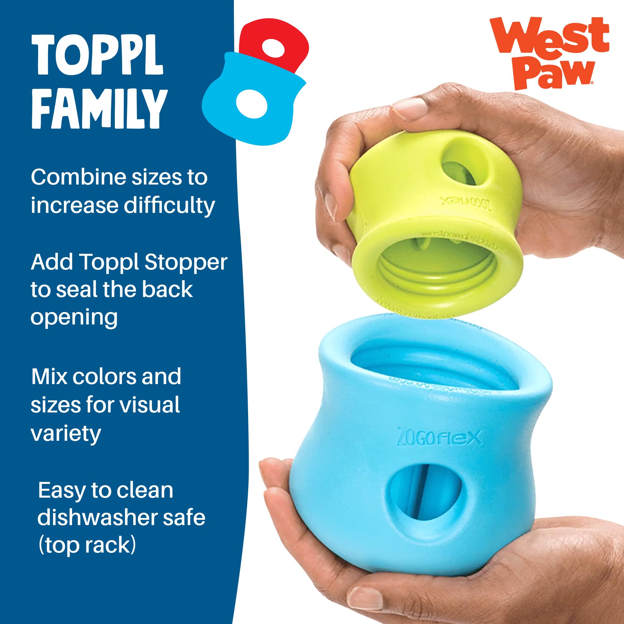 WEST PAW Toppl hecho en EE. UU. con materiales reciclables y sostenibles