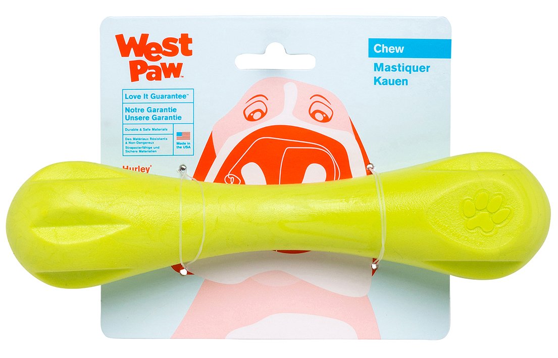 WEST PAW Zogoflex Hurley, hueso masticable frontal, resistente a mordidas intensas.