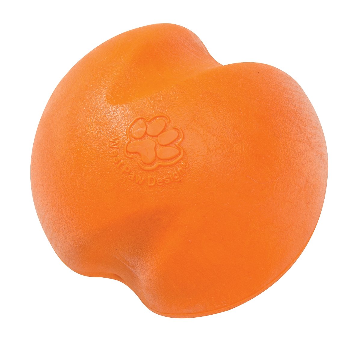 WEST PAW Zogoflex Jive Ball: pelota masticable naranja para juego al aire libre.