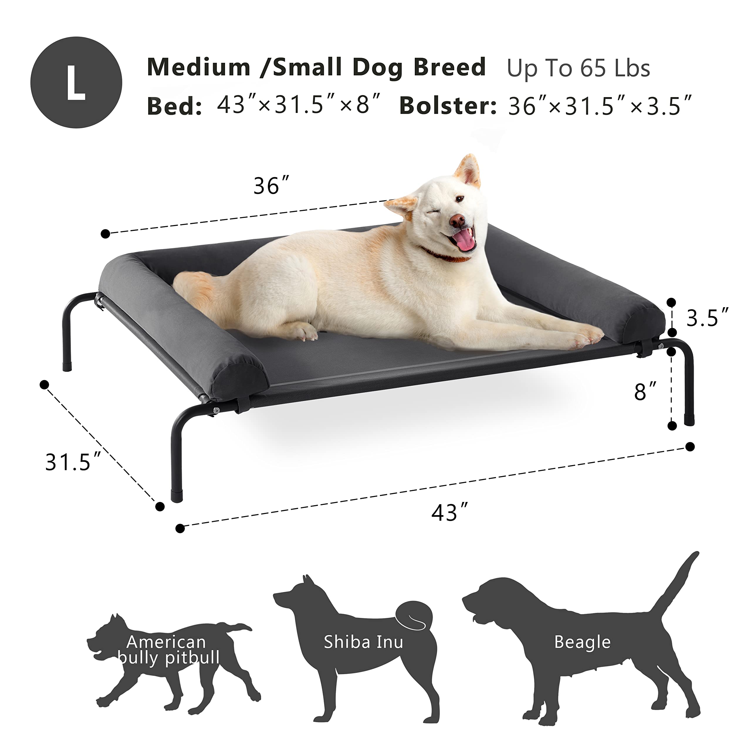 Western Home Cama para perros; limpieza rápida y sencilla.