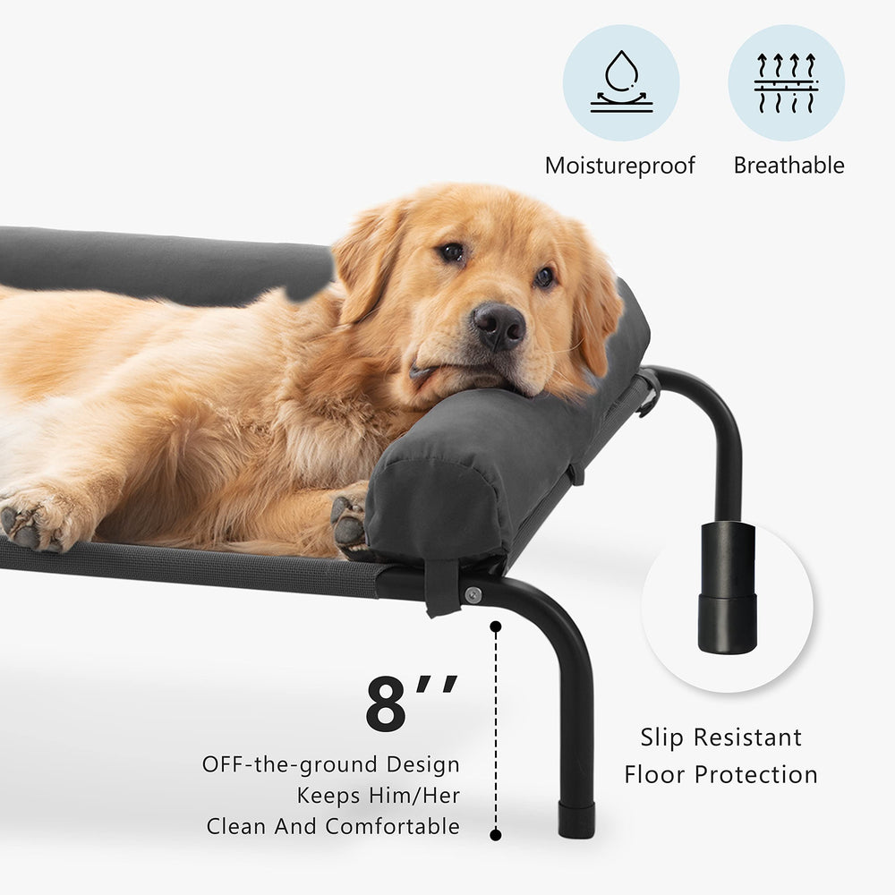 Western Home Cama para perros elevada con malla transpirable para enfriar.