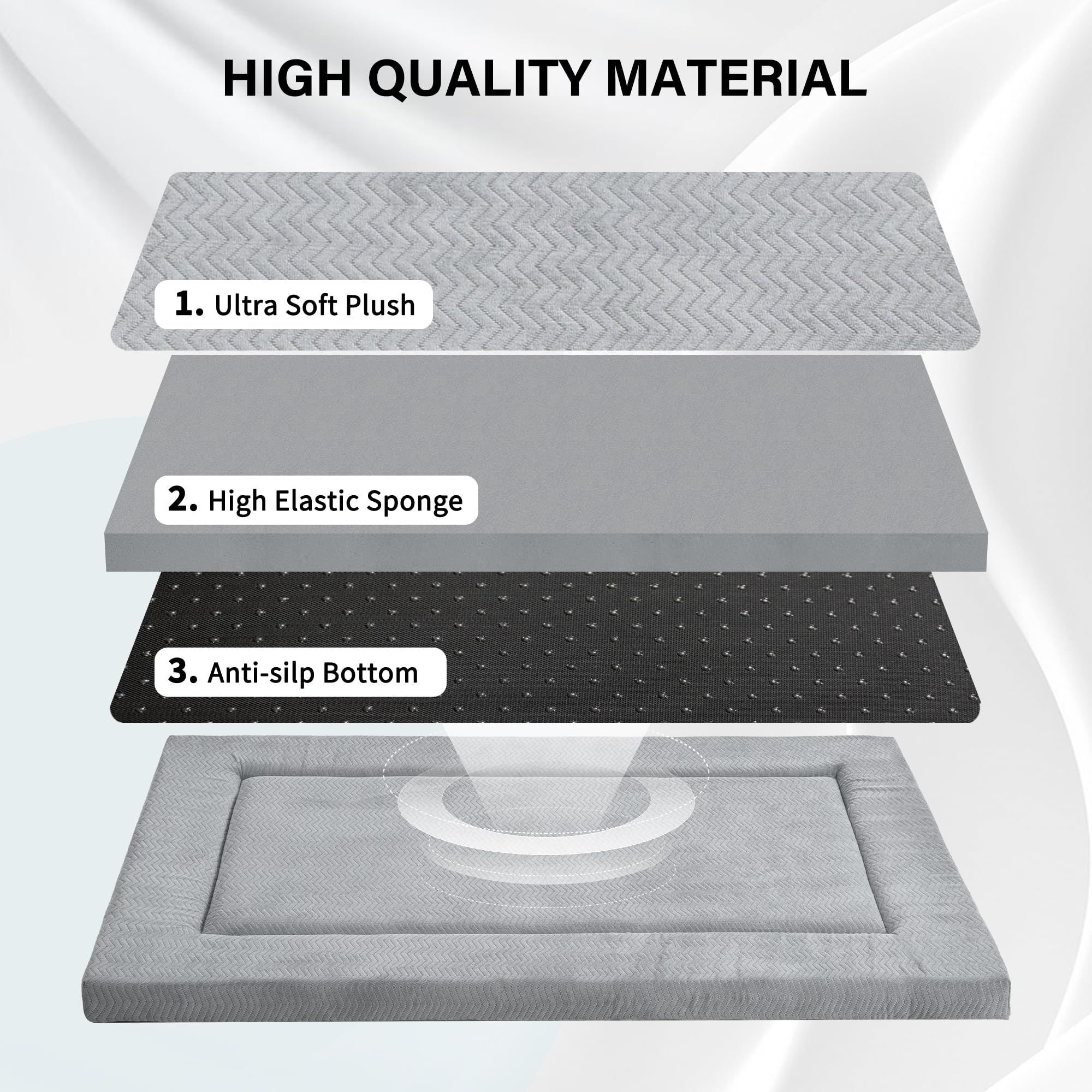 Western Home cama con espuma de alta resiliencia, soporte estable para dormir.