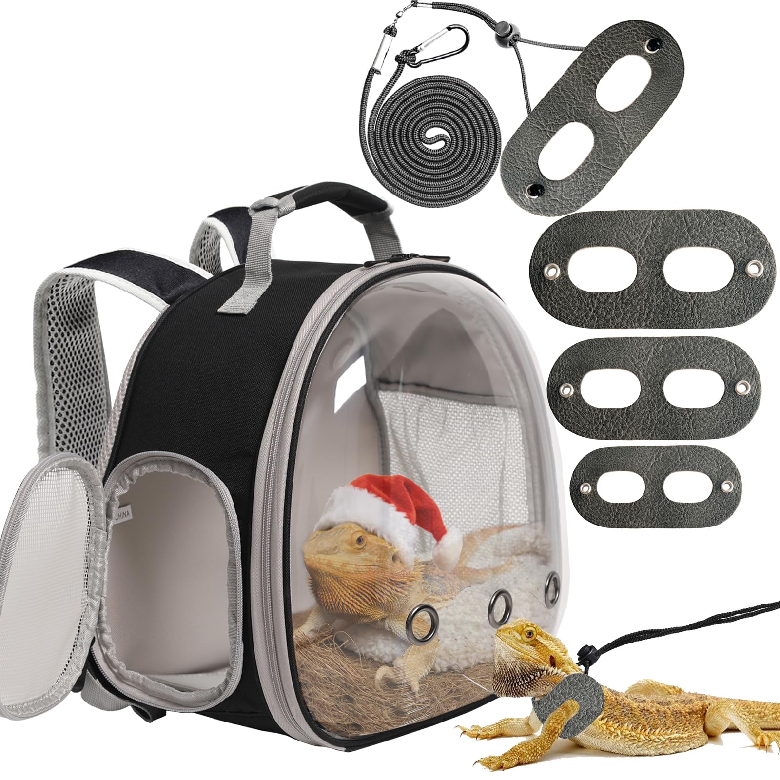 WEVONIGU dragón barbudo mochila con ventana burbuja frontal para observar el entorno