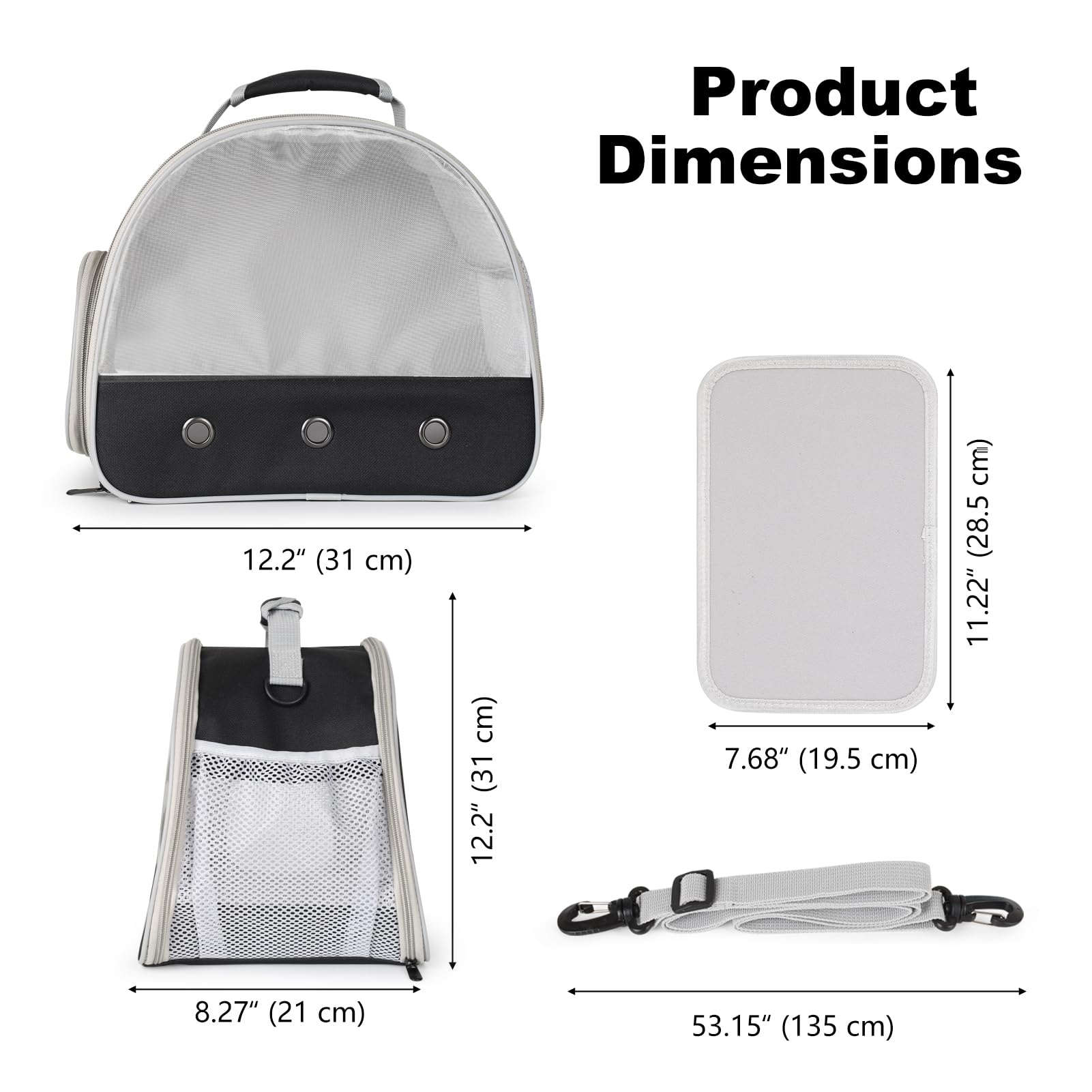 WEVONIGU portador para conejillo de indias con ventana lateral para acceso cómodo