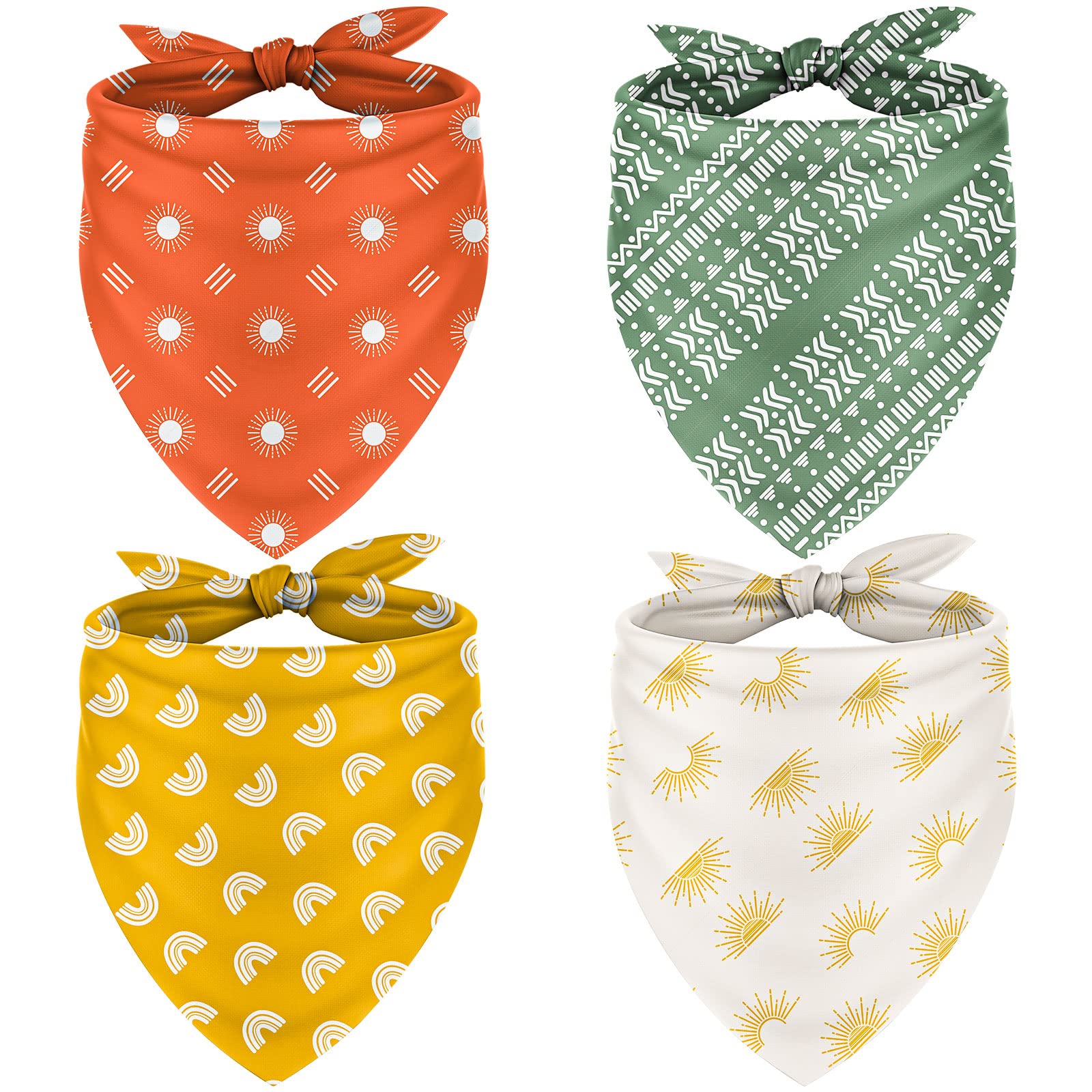 Bandana Boho Whaline amarilla para perro, reversible y elegante