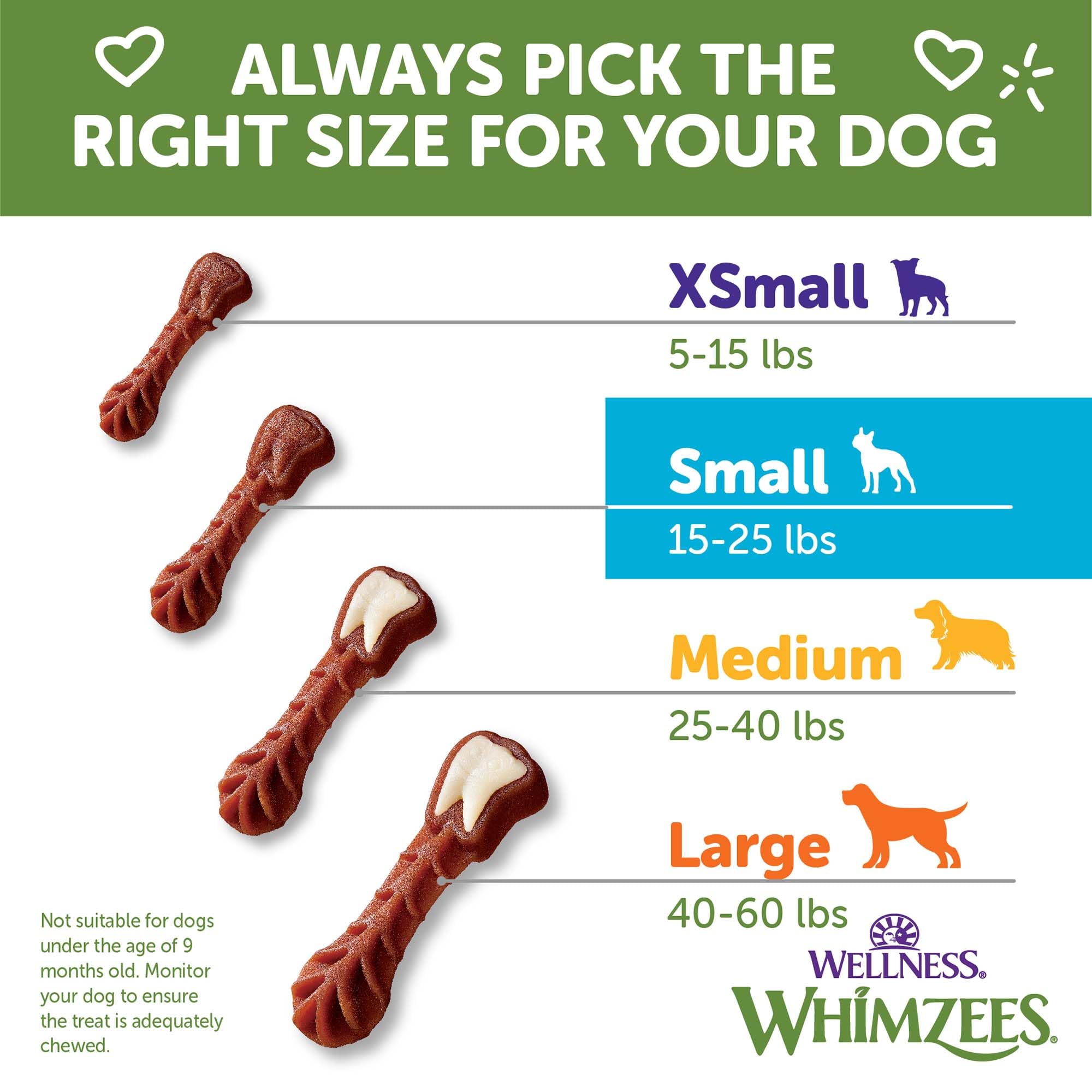 Whimzees Brushzees, primer plano de perro masticando para dientes sanos.