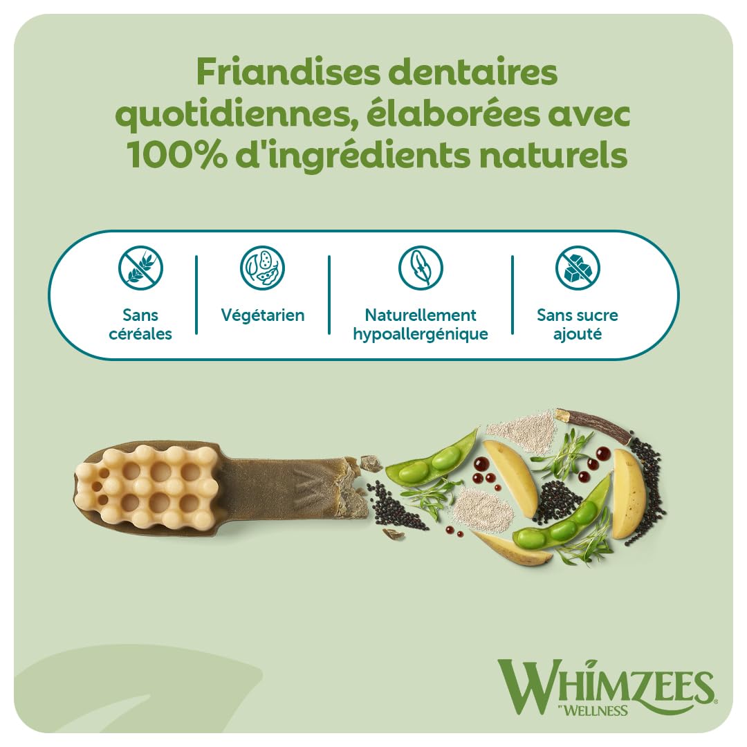 Whimzees 56 piezas: caja de masticables para perros pequeños.