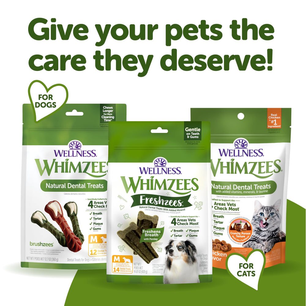 Whimzees Freshzees durabilidad de la masticación para uso diario.