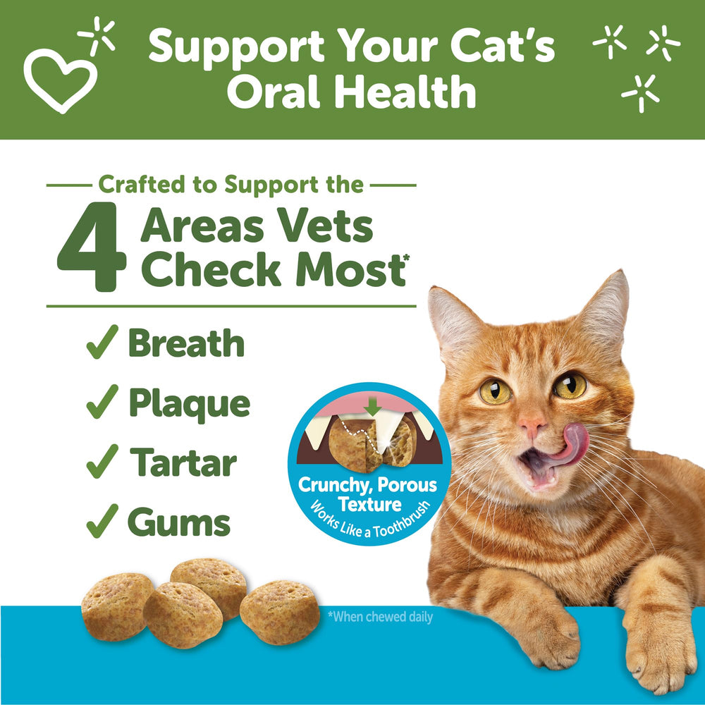 Whimzees Gato bocado dental atún, sabor natural que favorece la salud bucal.