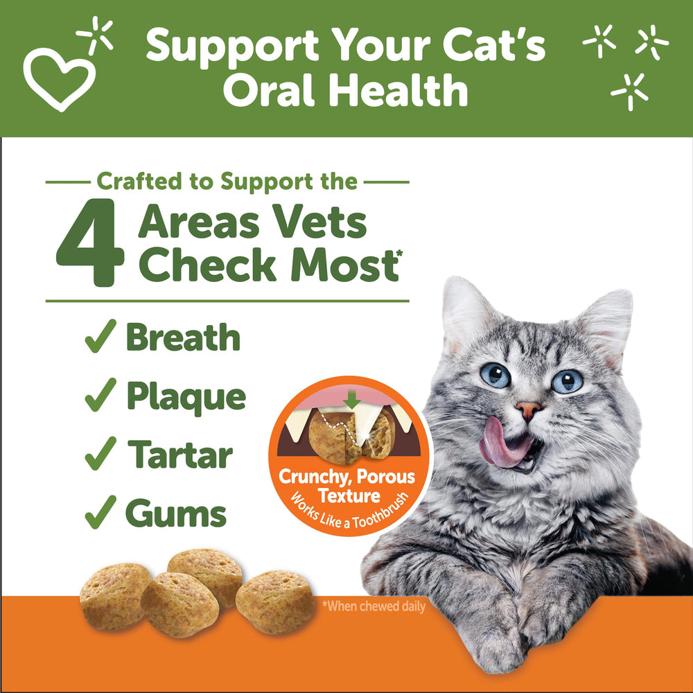 Whimzees Wellness Gato: textura porosa crocante que ayuda a limpiar dientes.