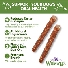 Textura de la salchicha vegetal de Whimzees para limpieza dental