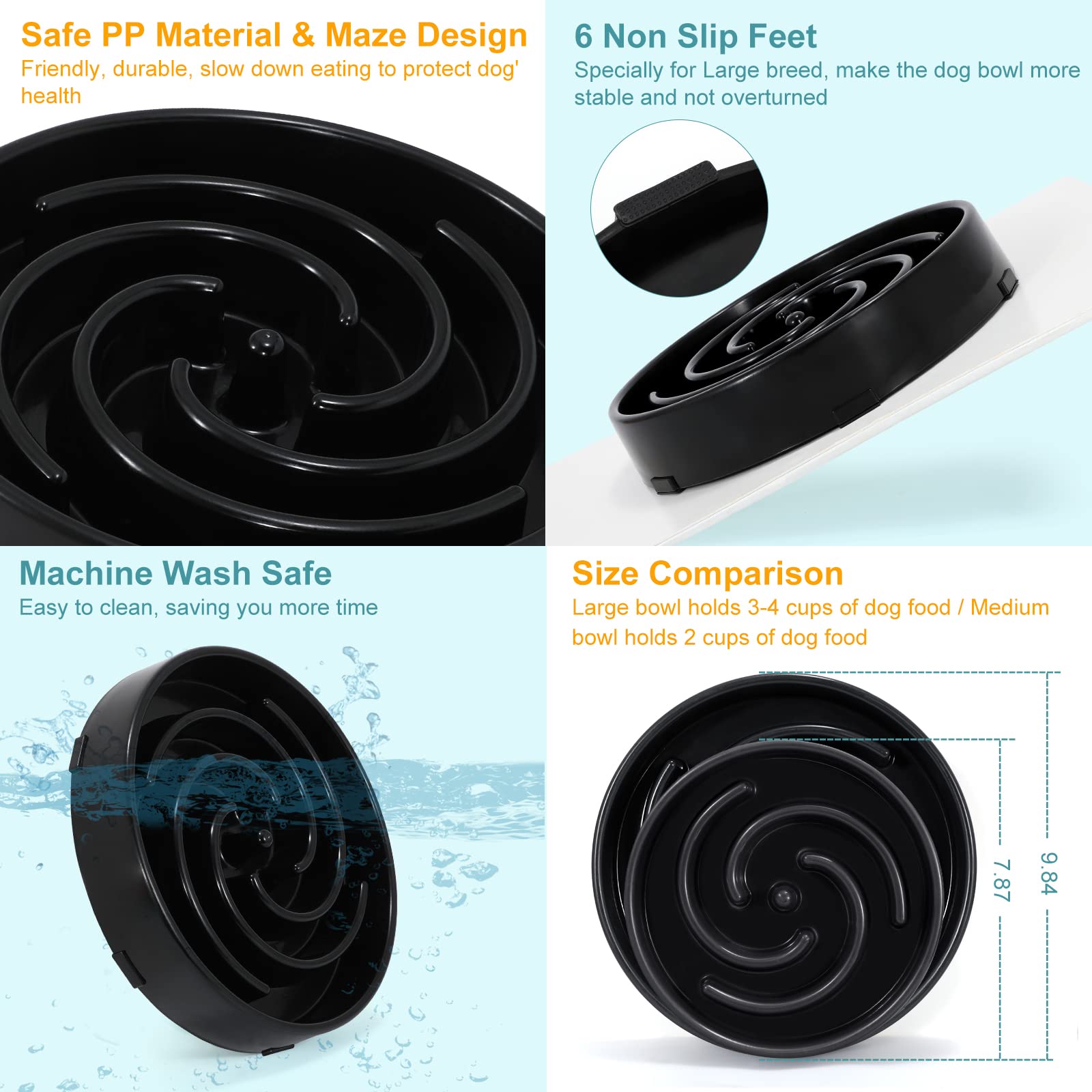 Bol WHIPPY slow feed couleurs variées pour harmoniser l’intérieur.
