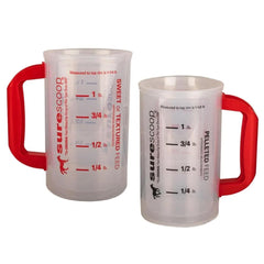Whirley DrinkWorks SureScoop, ideal para medir porciones en caballos, cabras y ovejas.