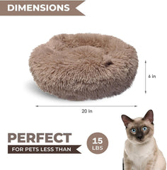 Whiskers & Friends cama gato 23 pulgadas ofrece refugio cálido para felinos y mascotas pequeñas.