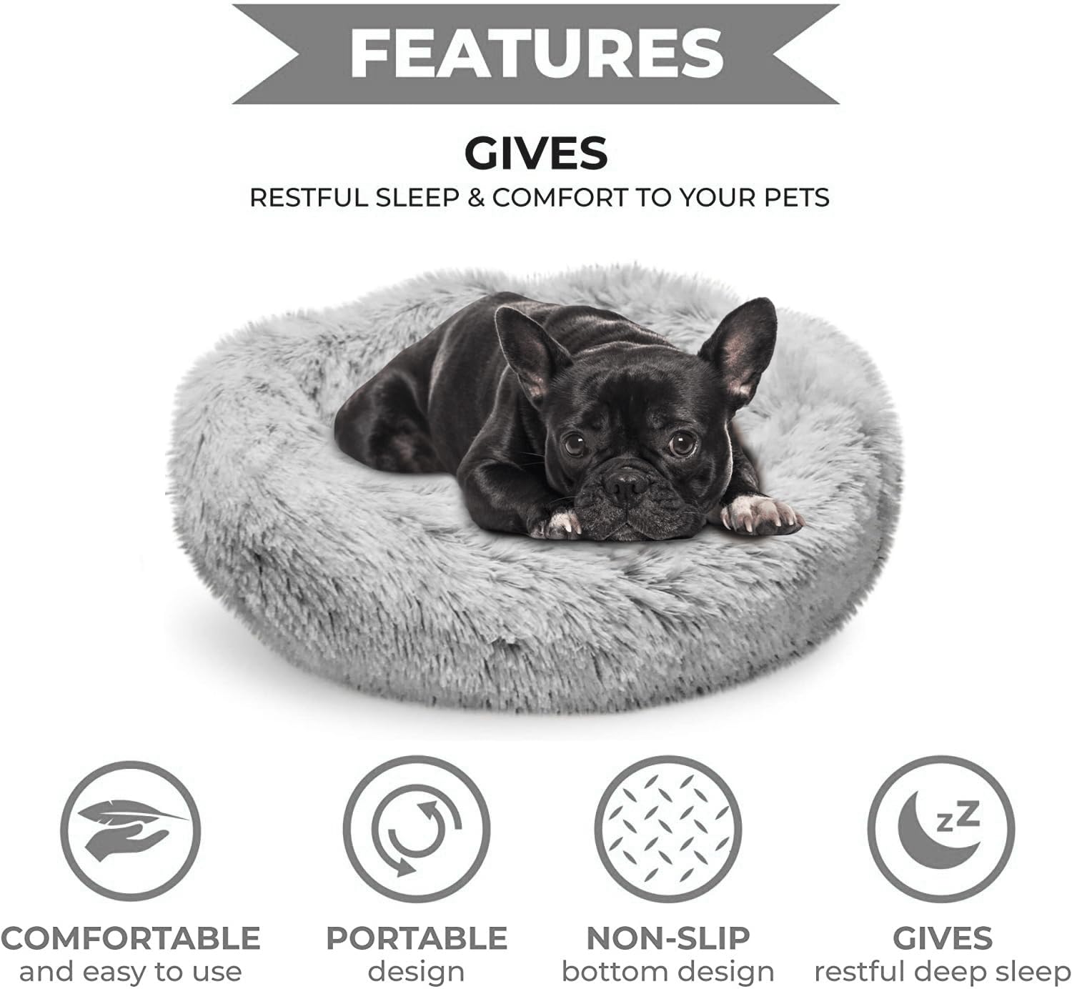 Whiskers & Friends cama gato hasta 7 kg, siesta acogedora