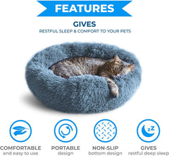 Borde elevado de 7 pulgadas para soporte de cabeza y cuello en la cama Whiskers & Friends.