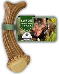 WhiteTail Naturals mordedor de ciervo grande para perros agresivos, ideal para masticación