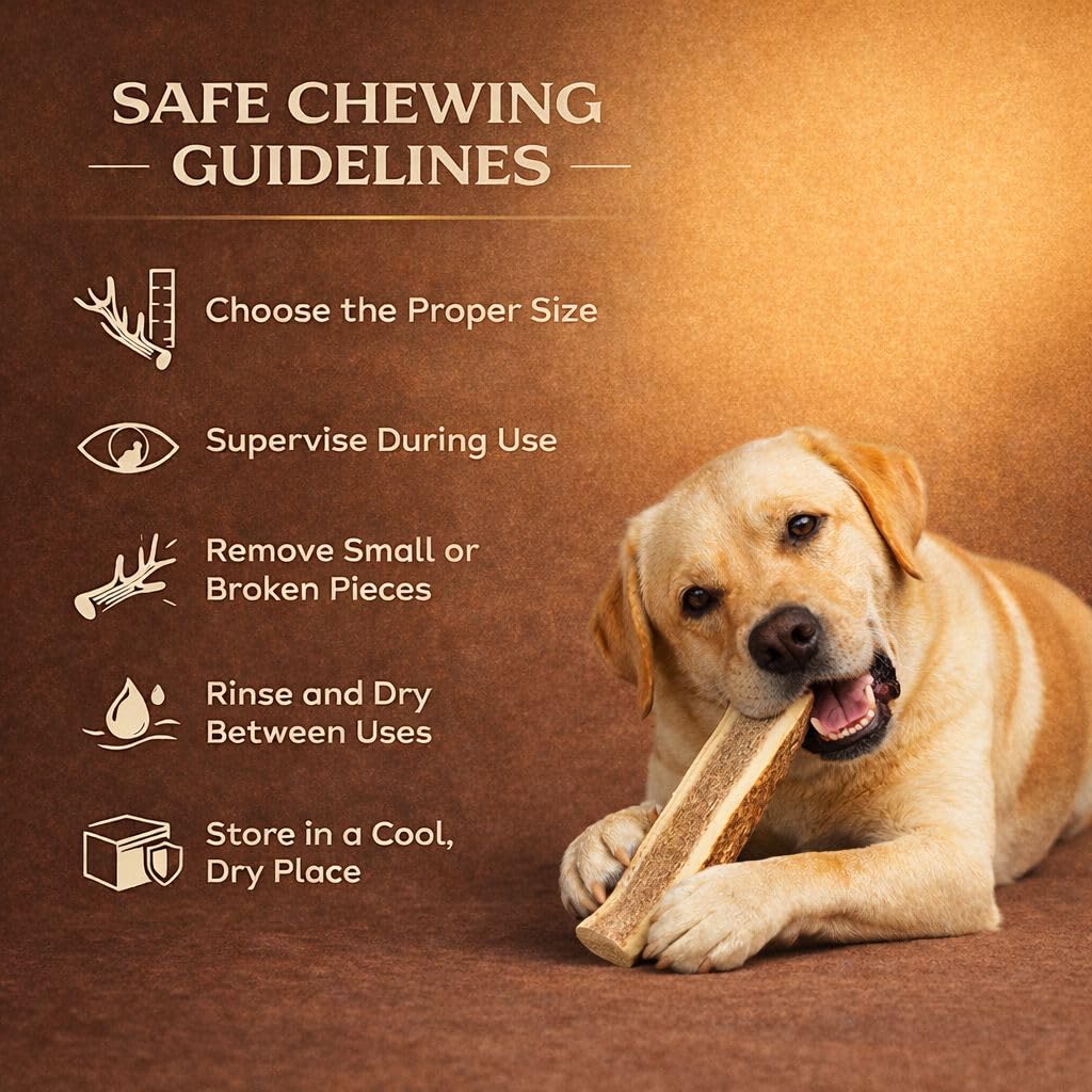 WhiteTail Naturals para perros grandes, masticación duradera que satisface su instinto.