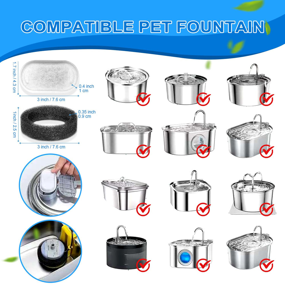 Whksoy pack filtros bebederos gatos 40 unidades facilita el mantenimiento continuo