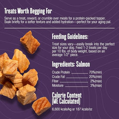 Trozos de salmón deshidratado Whole Life, snack proteico para músculos y energía.