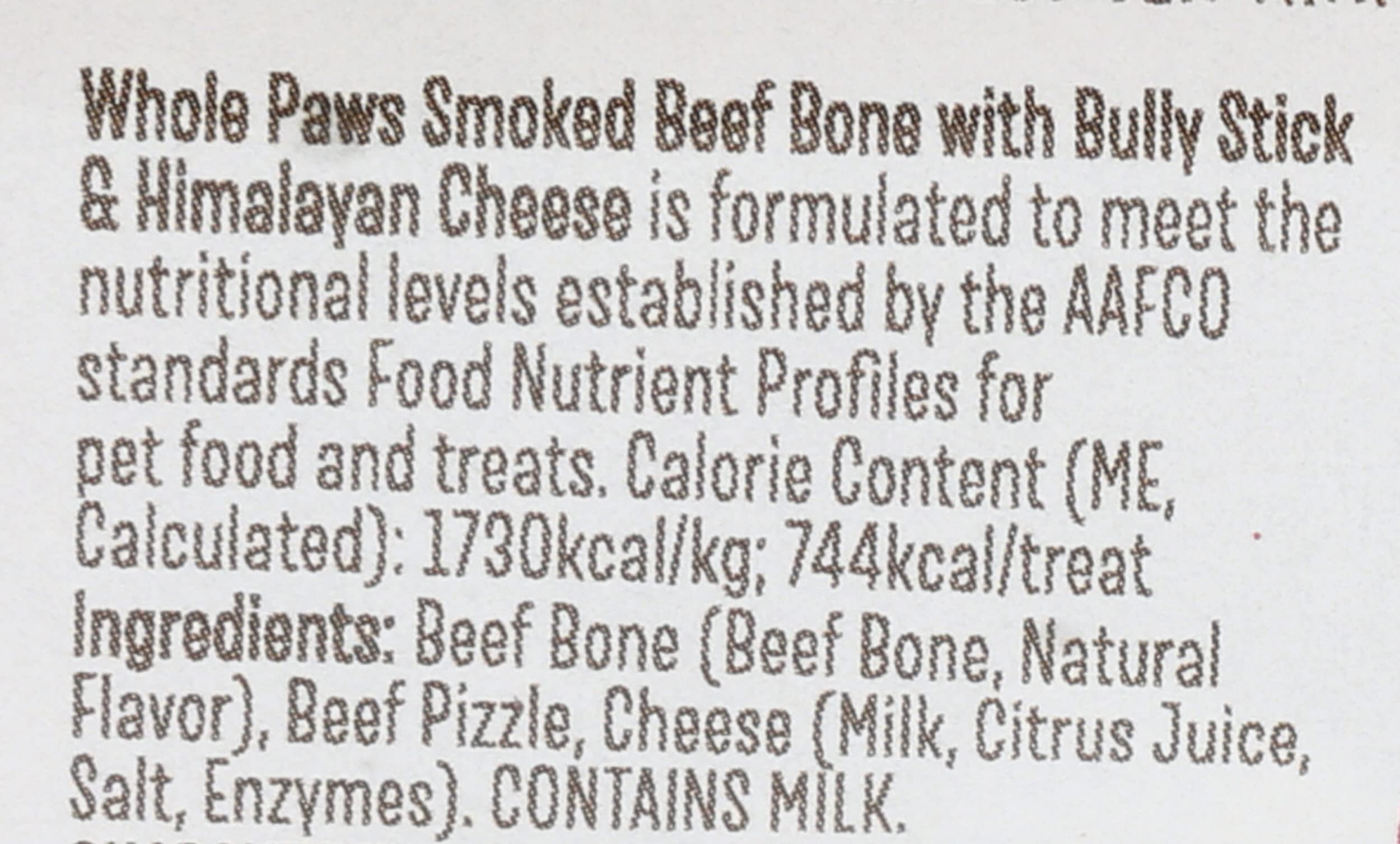 Empaque del producto Whole Paws, práctico y seguro para perros.