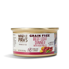 Whole Paws: pastel de res con verduras para gato, sabor natural y textura suave