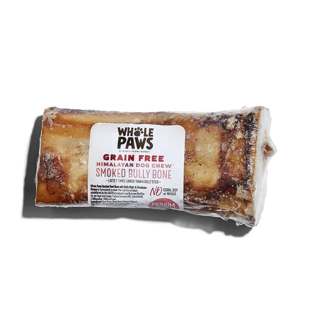 Hueso de res ahumado con relleno de queso Himalayo para perros medianos, Whole Paws