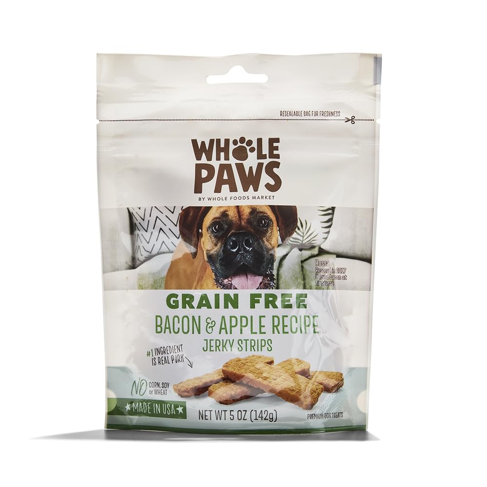 Whole Paws tiras de cerdo y manzana, ideal para entrenamiento y recompensa