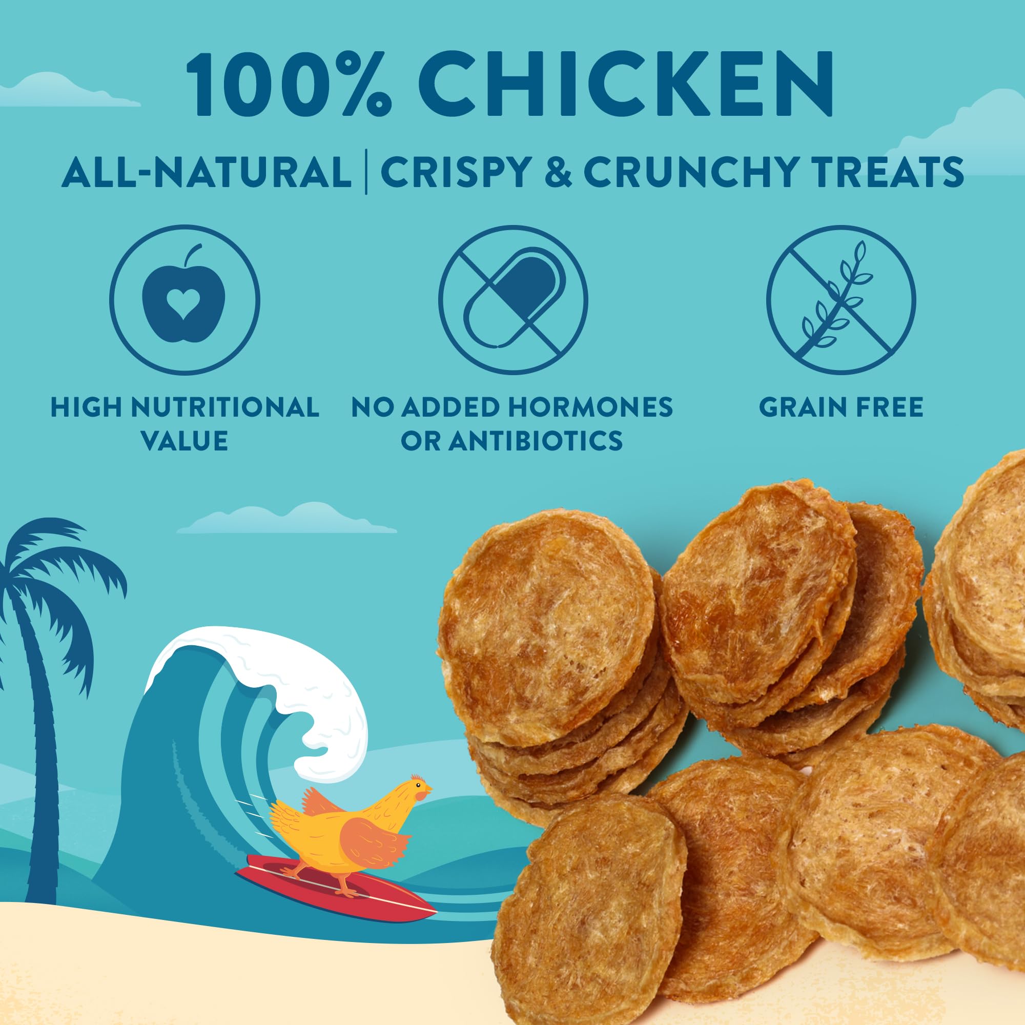 Wholesome Hound Chicken Chips: textura crujiente ideal para recompensas cortas.