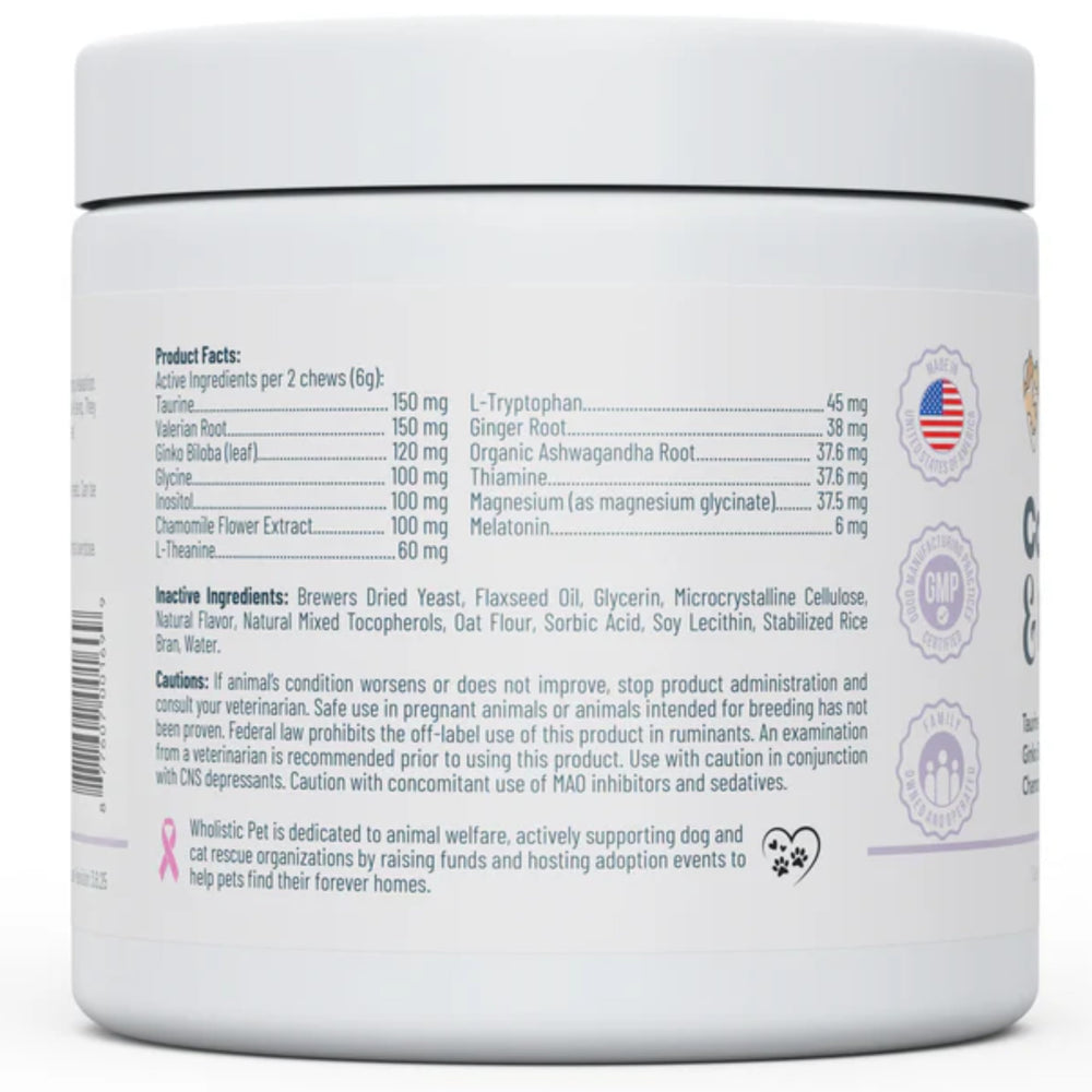 Promesa de satisfacción de Wholistic Pet Calm & Relaxed para dueños atentos.