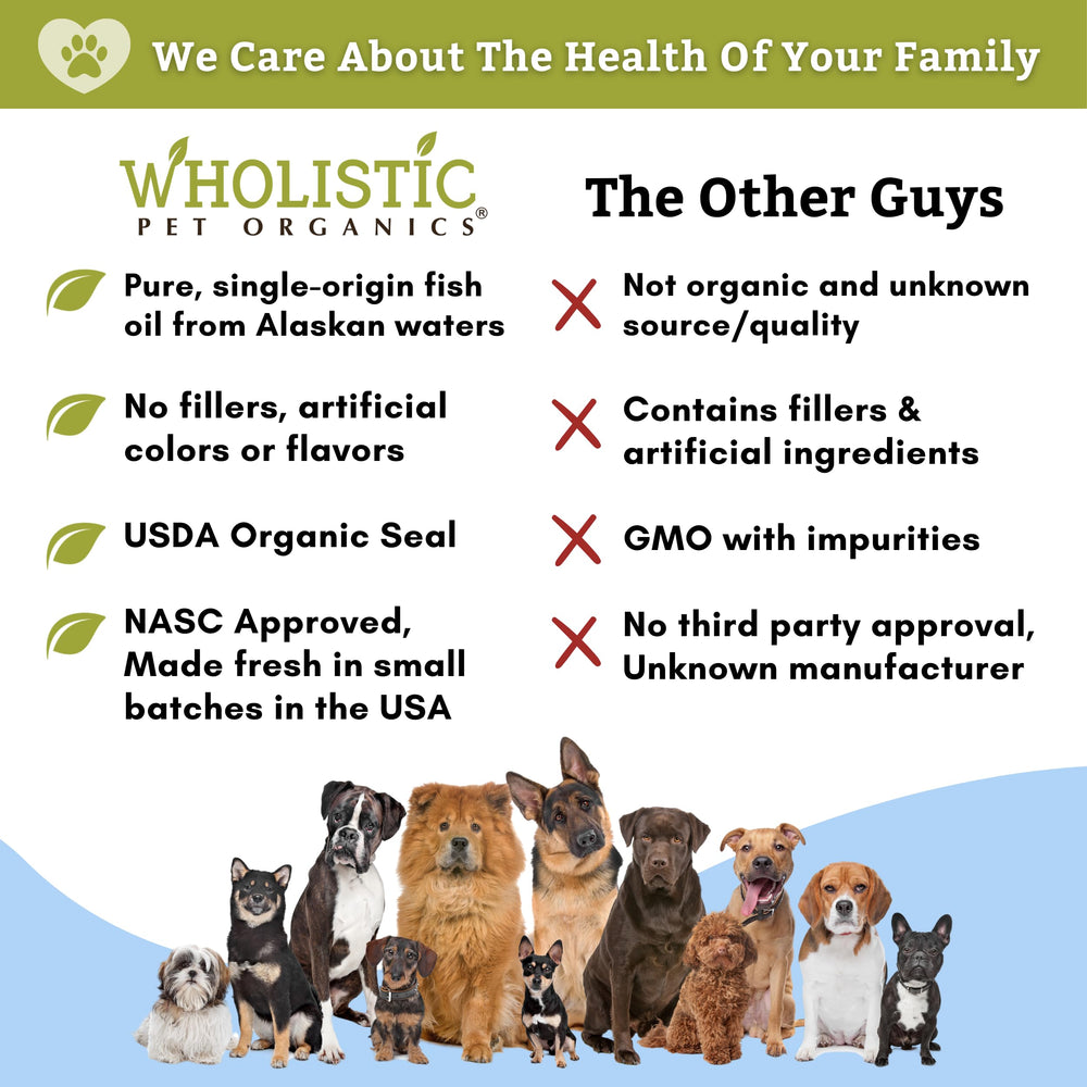 Wholistic Pet Organics aceite de salmón salvaje, complemento suave para dieta diaria