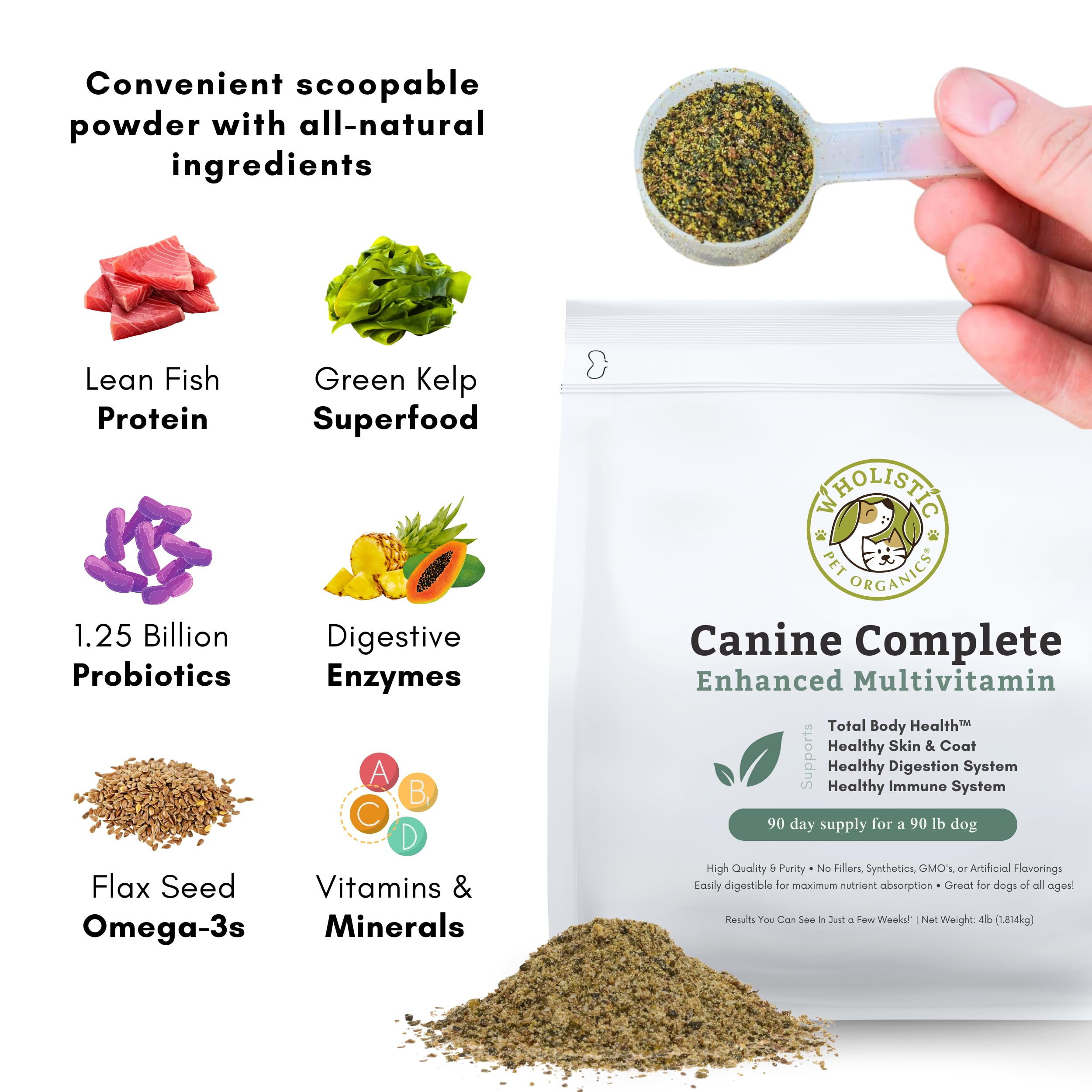 Mezcla para dietas caseras con Canine Complete para una nutrición equilibrada.
