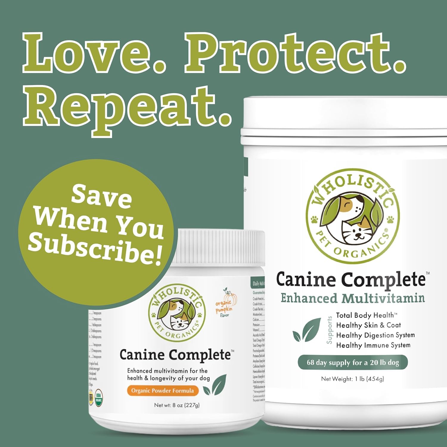 Wholistic Pet Organics Canine Complete apto para todas las razas.