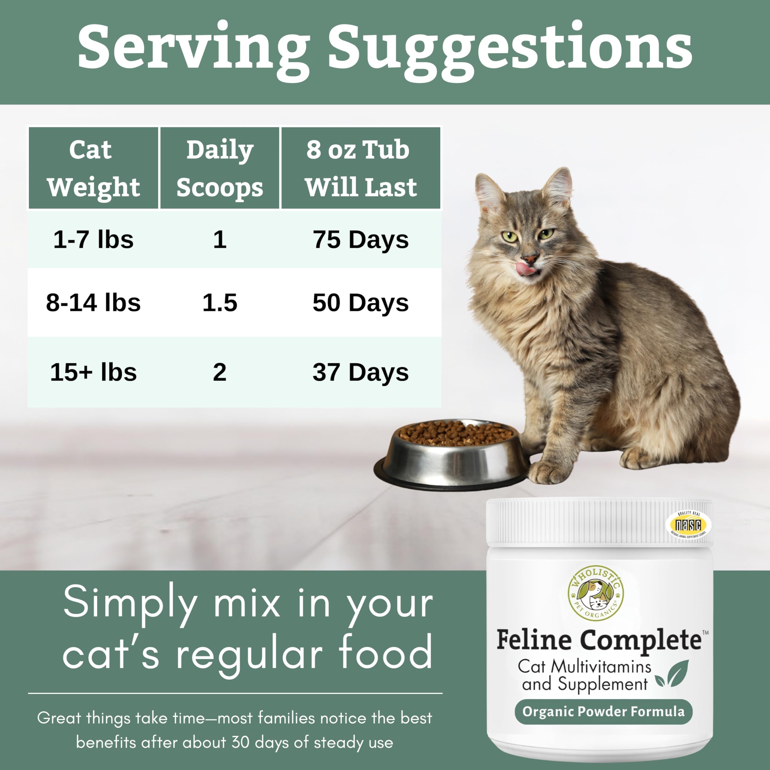 Wholistic Pet Organics Feline Complete, apto para gatos de todas las edades y necesidades