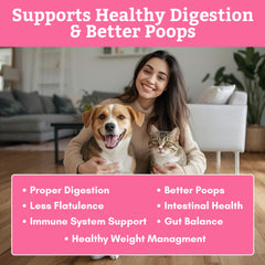 Wholistic Pet Organics prebiótico con fibra para intestino saludable
