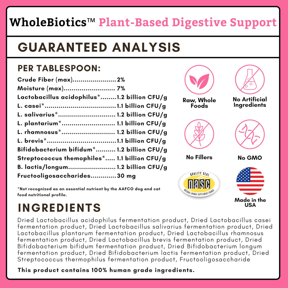 Wholistic Pet Organics WholeBiotics, dieta casera crudas para mezcla fácil