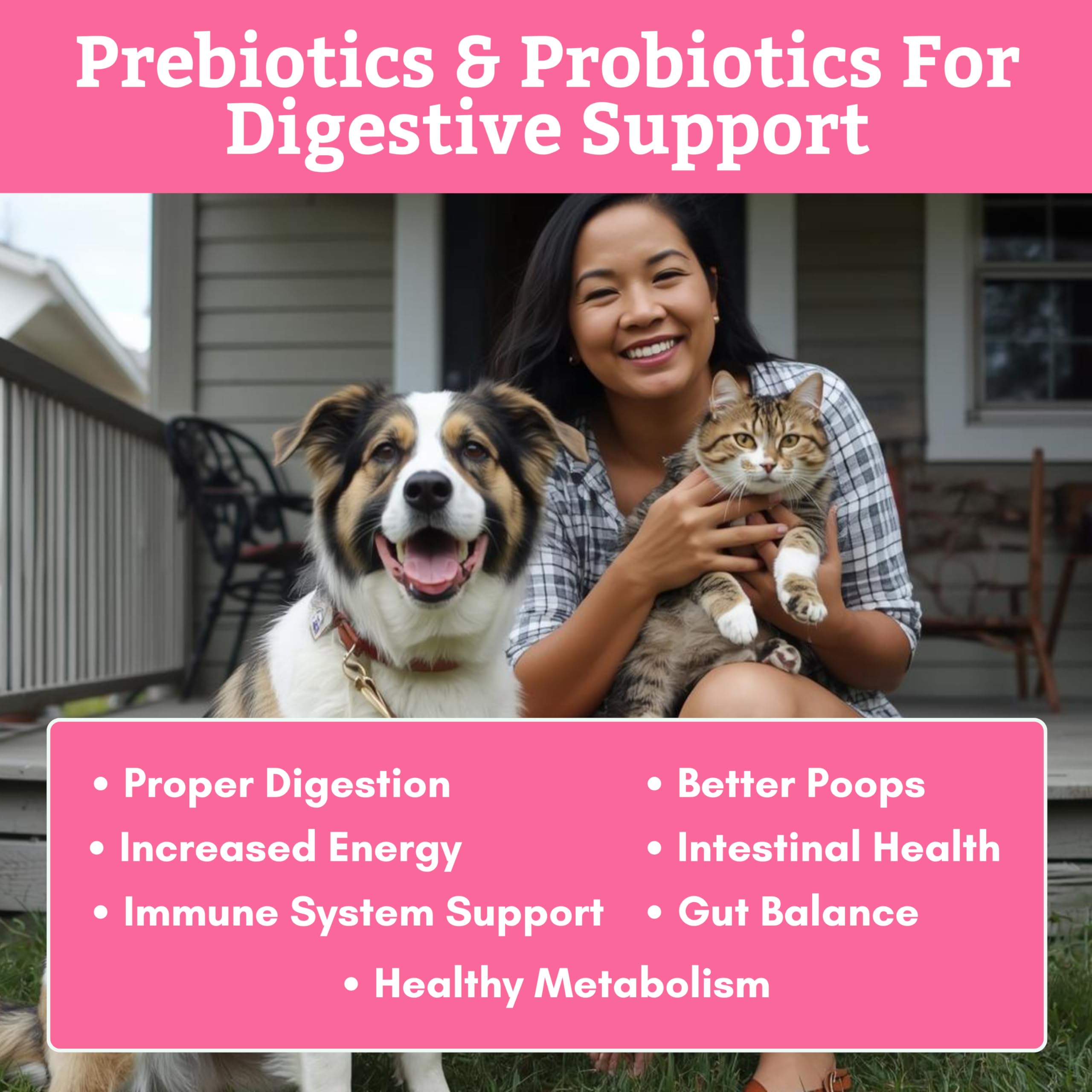 Wholistic Pet Organics WholeBiotics, ingredientes-sin-sinteticos, nutrición natural para perros y gatos.
