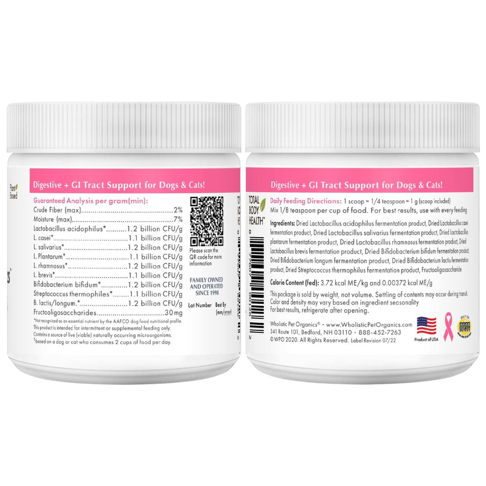 Wholistic Pet Organics WholeBiotics, uso diario con porciones de 85