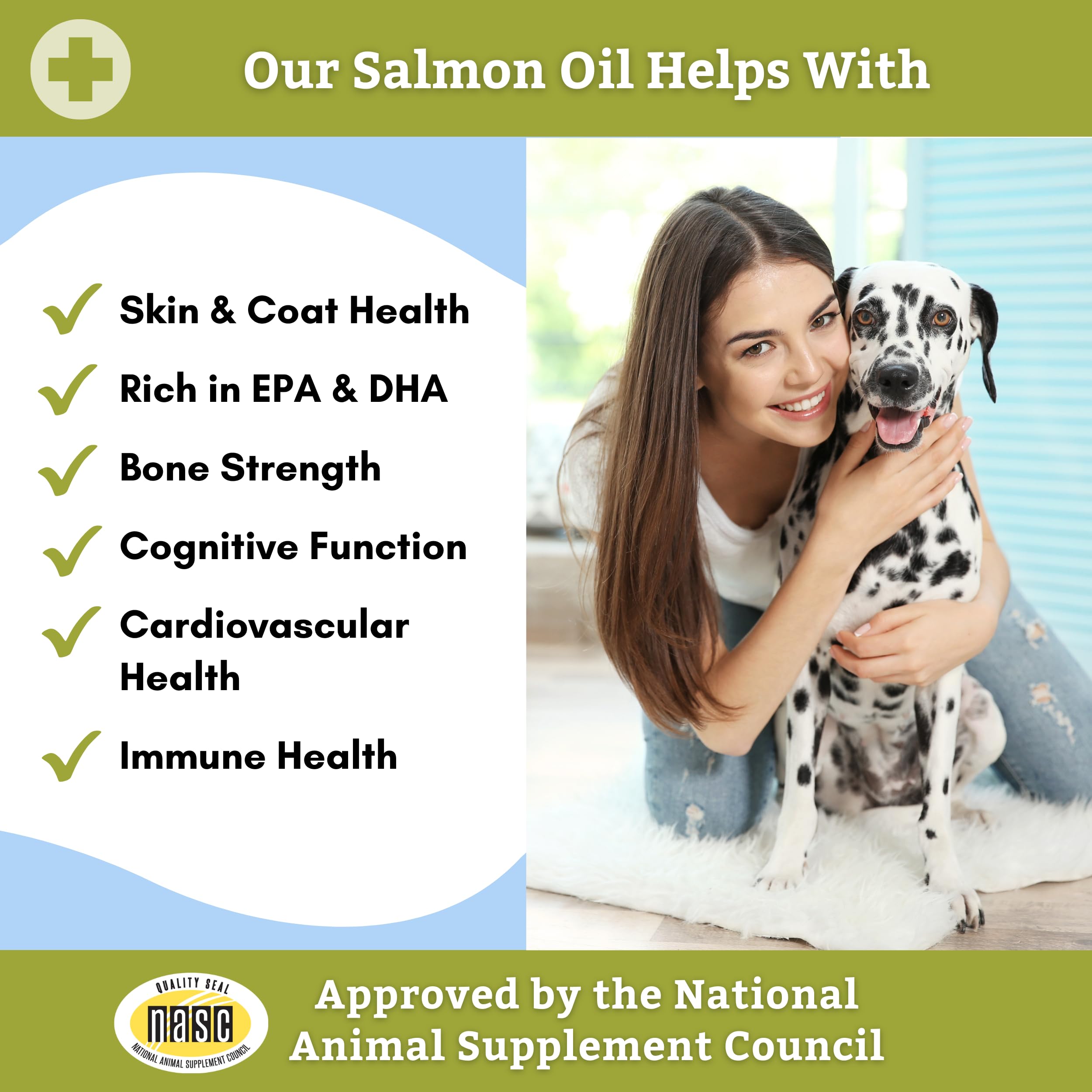 Wholistic Pet Organics Wild Salmon Oil para perros; aumento de energía y salud general.
