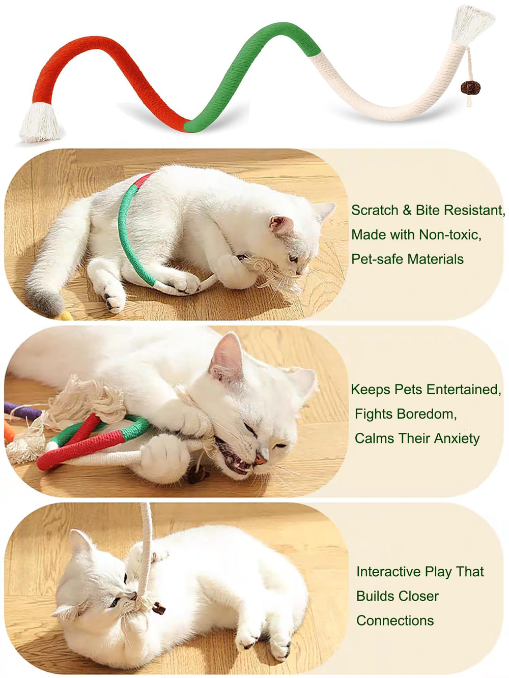 WHXYTHREE tunel gatos arcoiris estimula exploracion y juego interactivo en interiores.